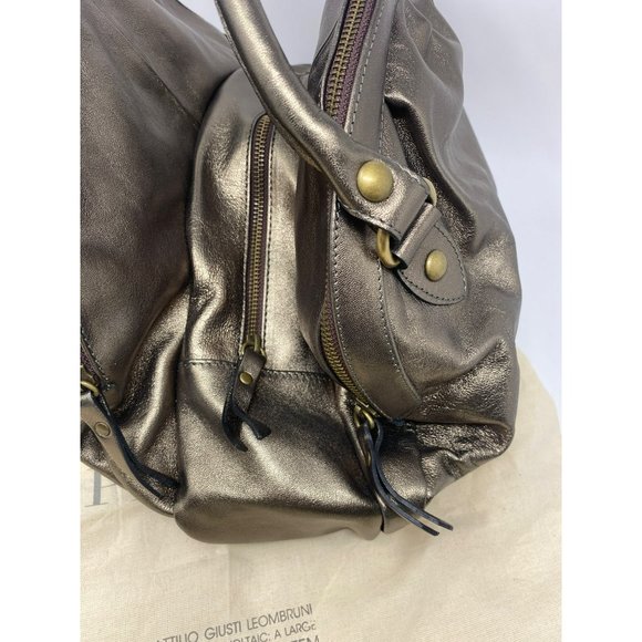 Attilio Giusti Leombruni bag Bronze Metallic Gold Leather Handbag AGL - Picture 11 of 16